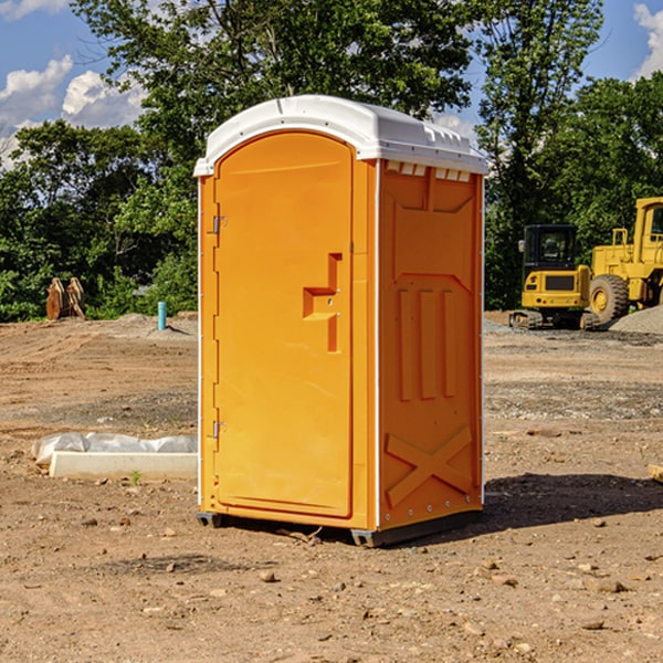 can i customize the exterior of the porta potties with my event logo or branding in Depauville